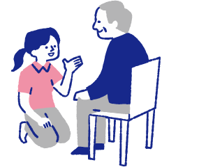 ヒアリングの様子イラスト